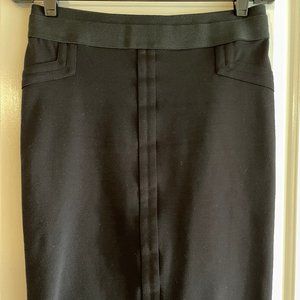BCBG Max Azria black pencil skirt with zip detail size S — never worn!